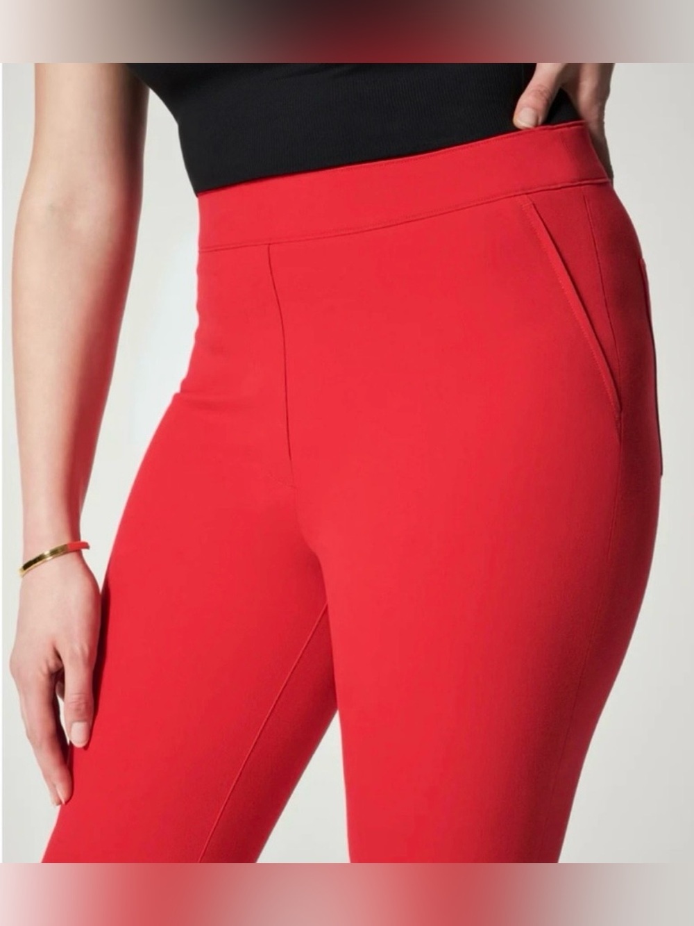 SPANX On The Go True Red Slim Straight Ponte Pants Womens Medium Tall 20365T NWT - Picture 13 of 13